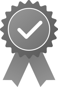 Approved certified icon. Certified seal icon